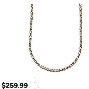 Two Tone Metal Horseshoe Link Chain